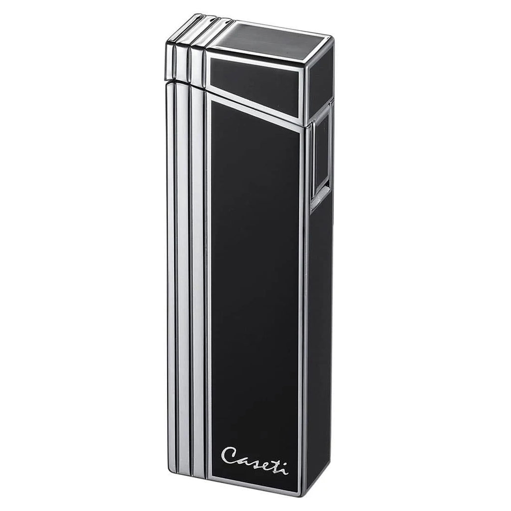 Black Lacquer Compact Torch Flame Lighter U6626