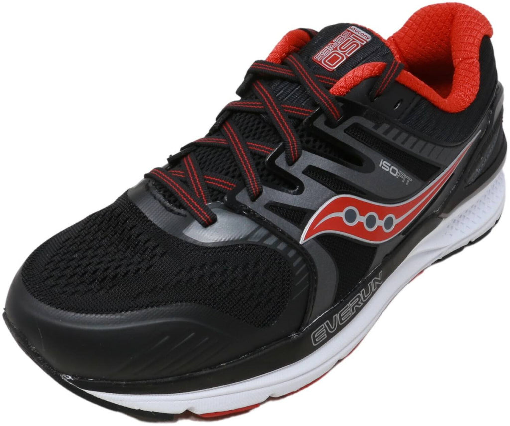 Grey/Black/Red Men&s Size 8.5 Running Shoes O7928