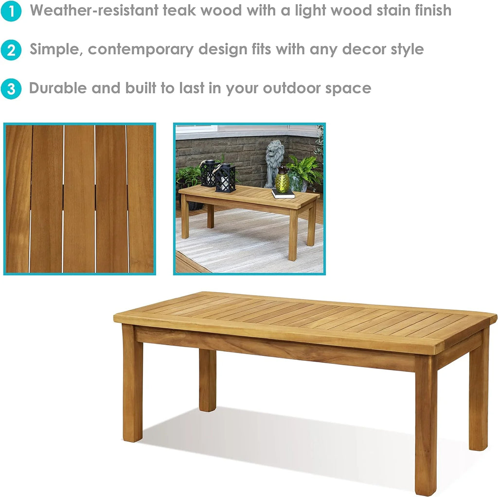 Teak Rectangular Outdoor Coffee Table E42648