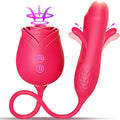 10 Suction Vibration Clitoral Stimulator & G Spot Thrusting Dildo S76629