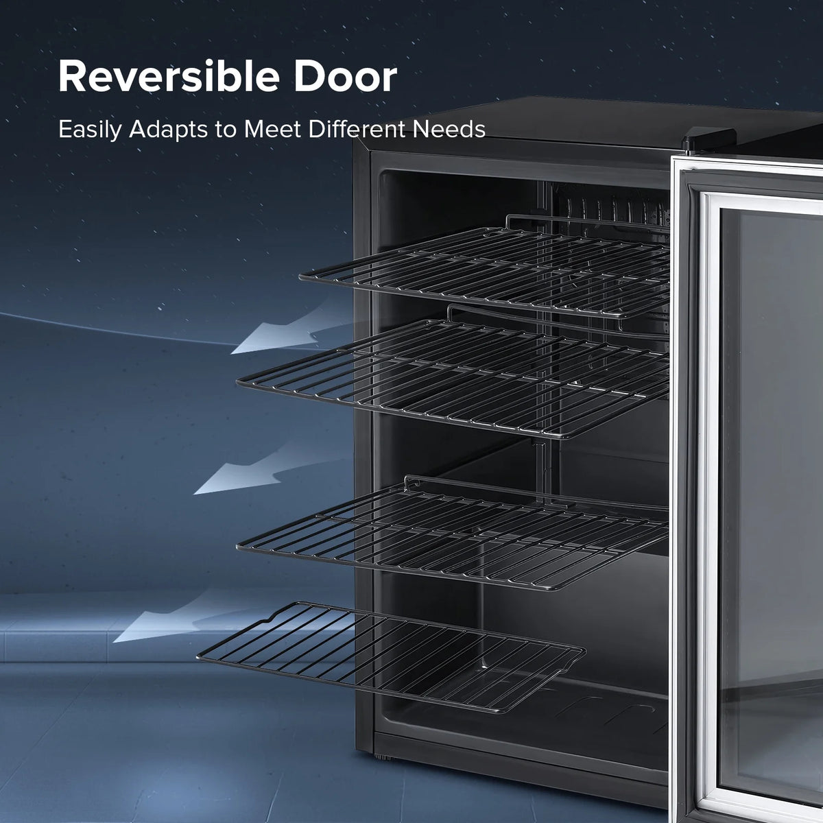 4.5 Cu.ft 145 Can Beverage Refrigerator and Cooler Black A7271