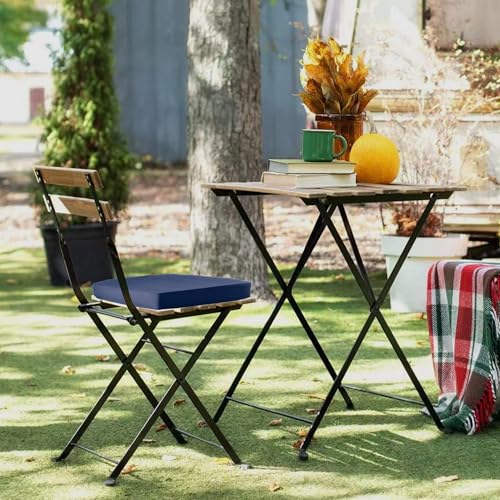Outdoor Chair Cushions Set of 4, Waterproof Memory Foam Grey G597360