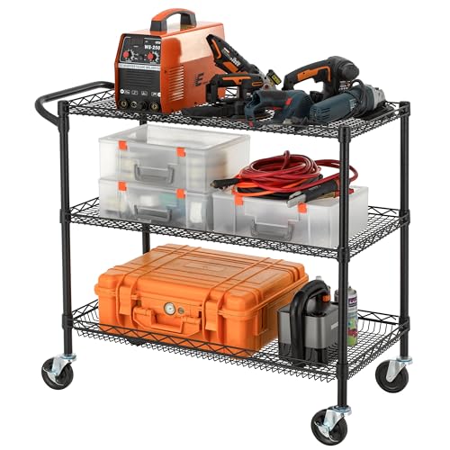 3 Tier Steel Utility Cart with Wheels W785