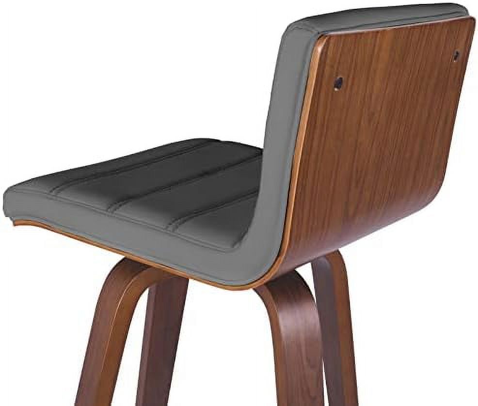 Black PU Leather Swivel Counter Height Stool with Back L9028
