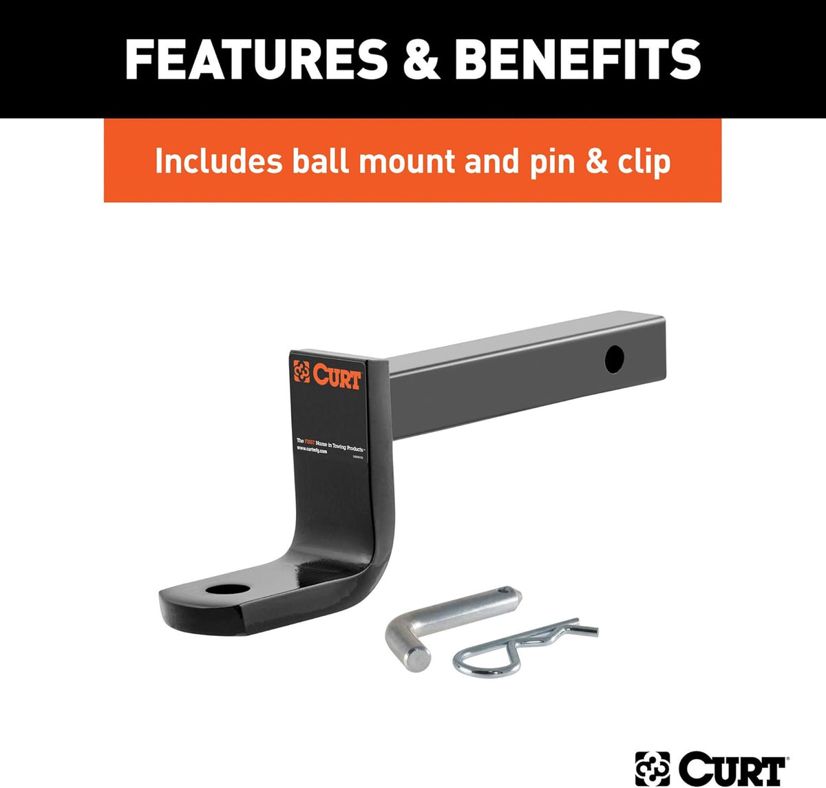 Class 2 Trailer Hitch with Ball Mount, 1-1/4-Inch Receiver H9745