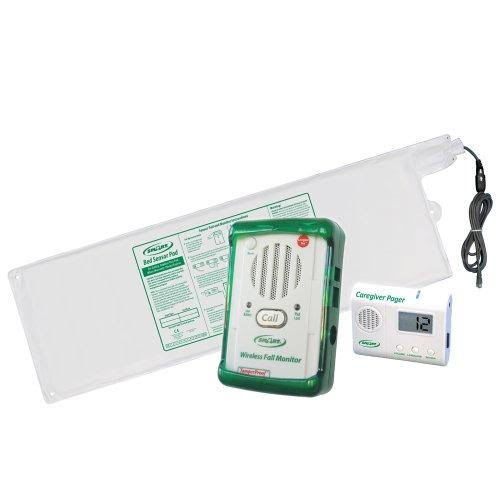 20 x 30 in. Wireless Fall Monitor with Corded Bed Weight-Sensing Pad & LCD Pager System D1631