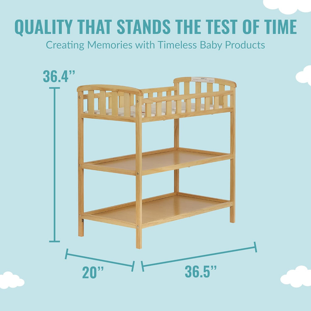 5-in-1 Convertible Crib with Changing Table in Natural O695