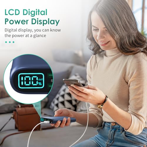 38800mAh LCD Display Power Bank with 5 USB Outputs and USB-C X438
