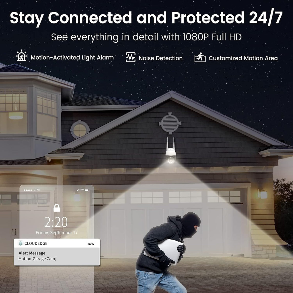Outdoor Security Camera with Full Color Night Vision M94326