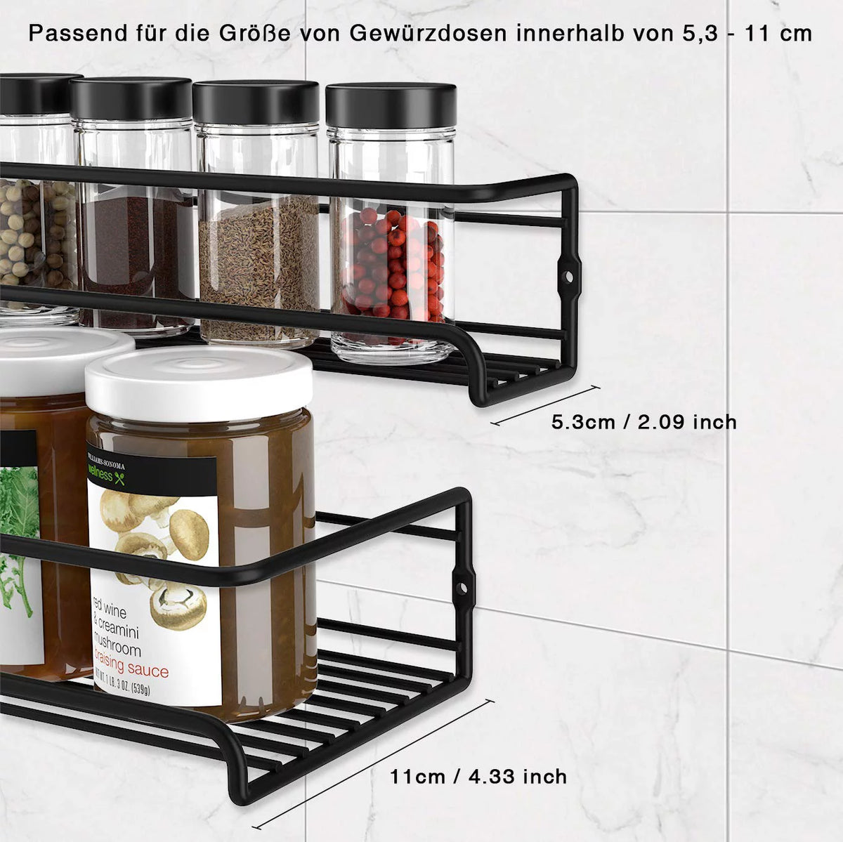 4 Tier Hanging Spice Rack Organizer C749