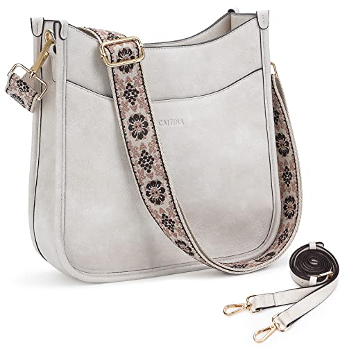 Vegan Leather Crossbody Shoulder Bag with 2PCS Adjustable Strap P487