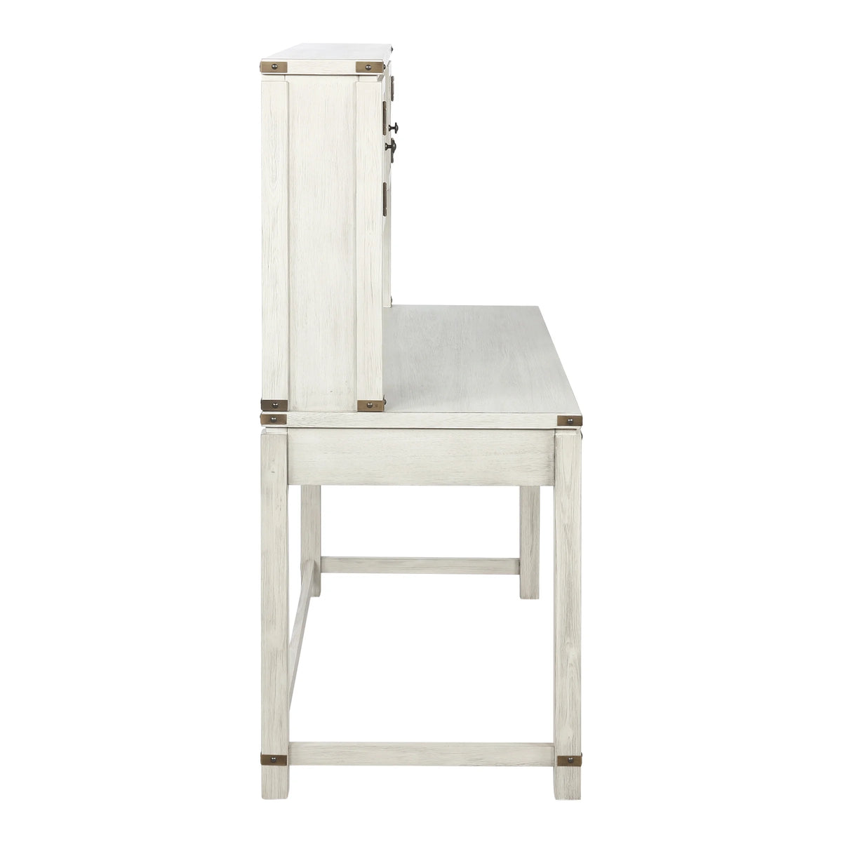Champagne Oak Engineered Wood Desk with Hutch S94692
