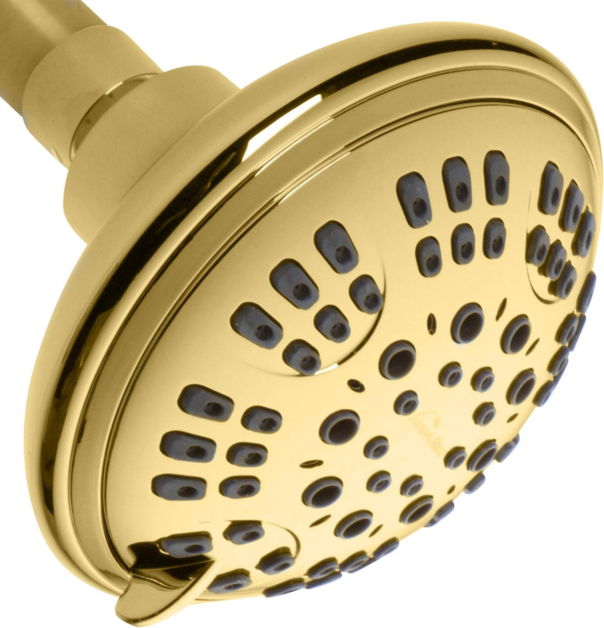 6 Spray Settings 4.5 inch Adjustable High Pressure Shower Head in Polished Brass/Gold Finish Pack of 2 L471803