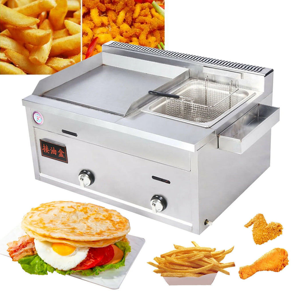 Propane Gas Deep Fryer and Tabletop Griddle 2 Burner R7739