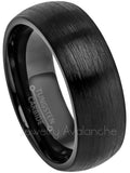 Black IP Tungsten Carbide Dome Ring O9474