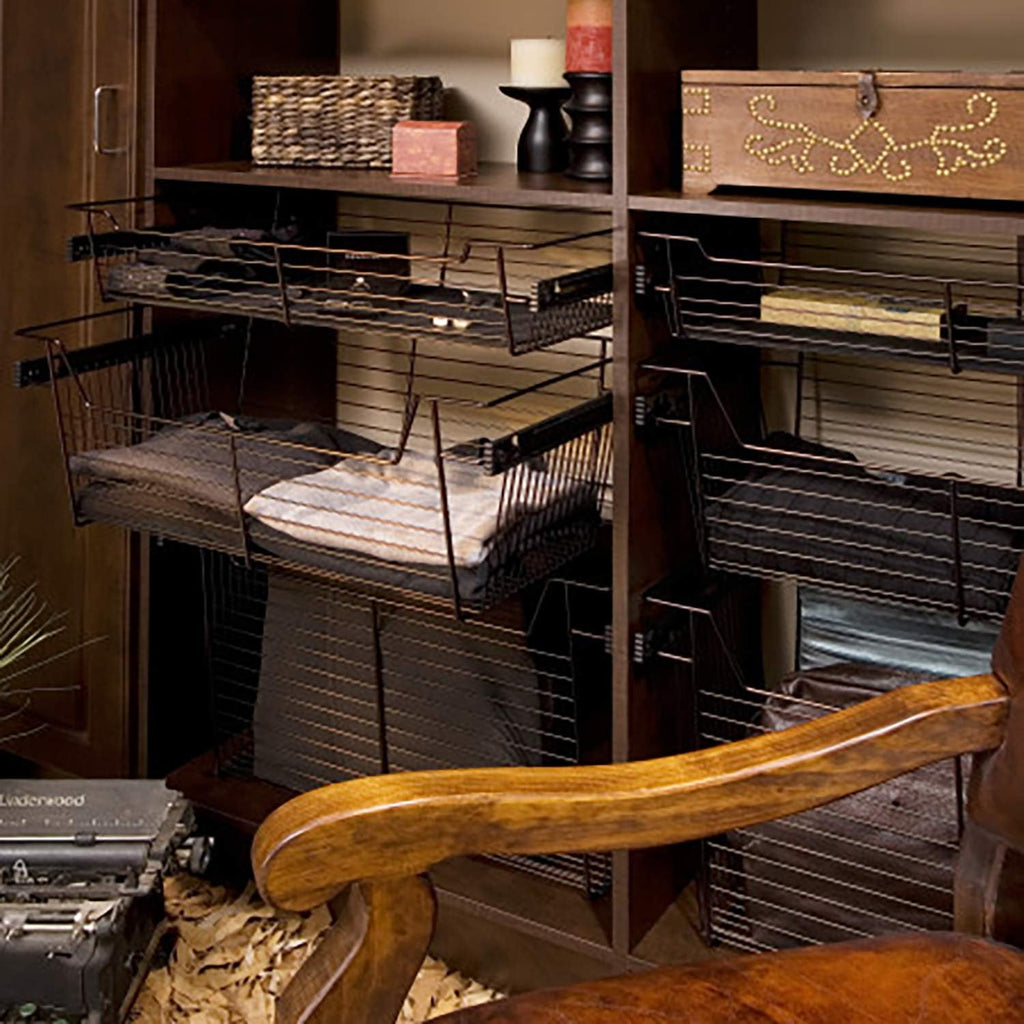 Bronze Wire Pullout Storage Basket for Cabinet F8575