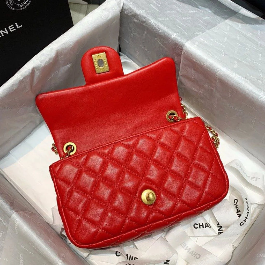 Red Flap Bag Q6623