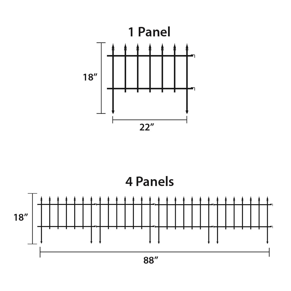 Black Powder Coated Steel Garden Border G660562