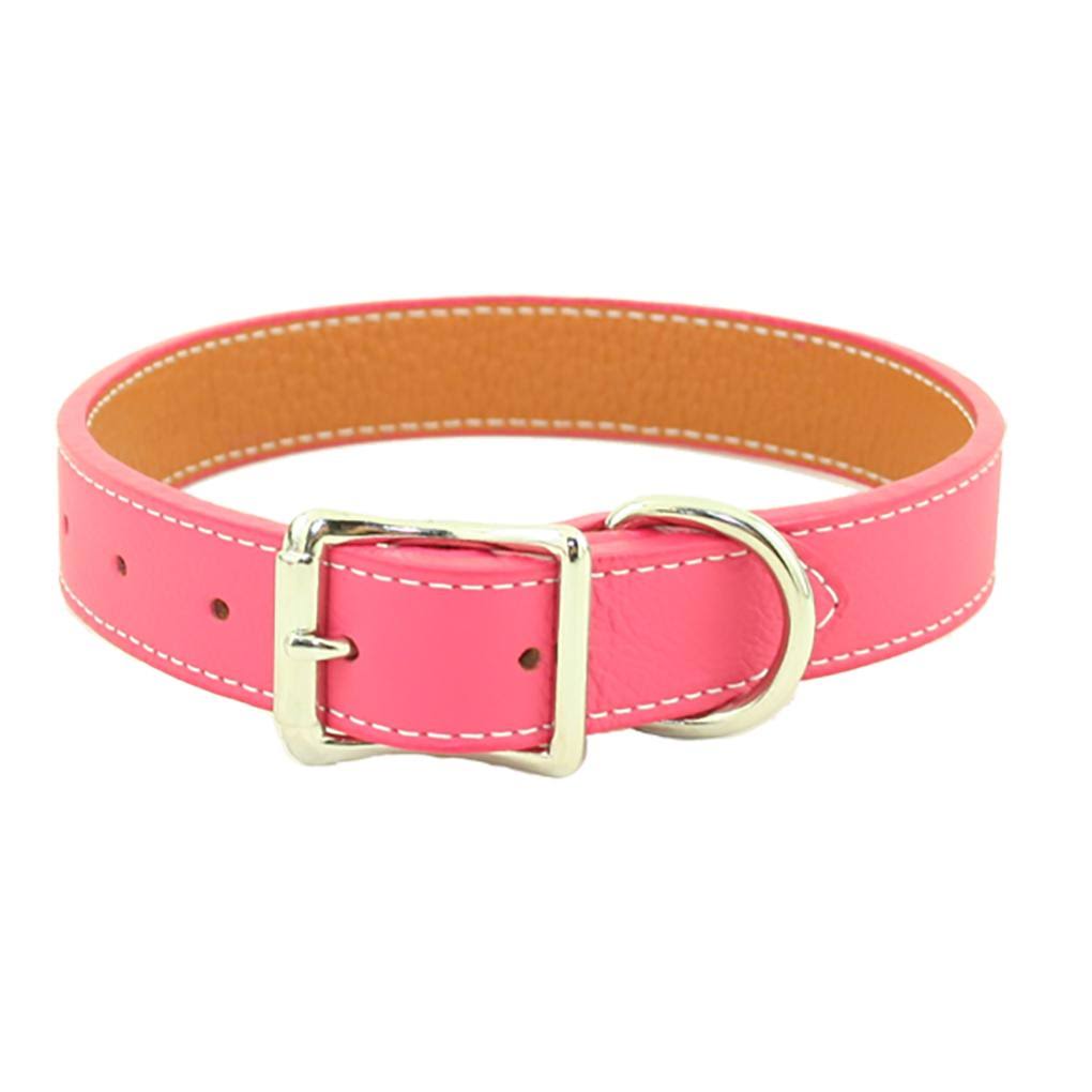 Navy Blue Italian Leather Dog Collar D547506