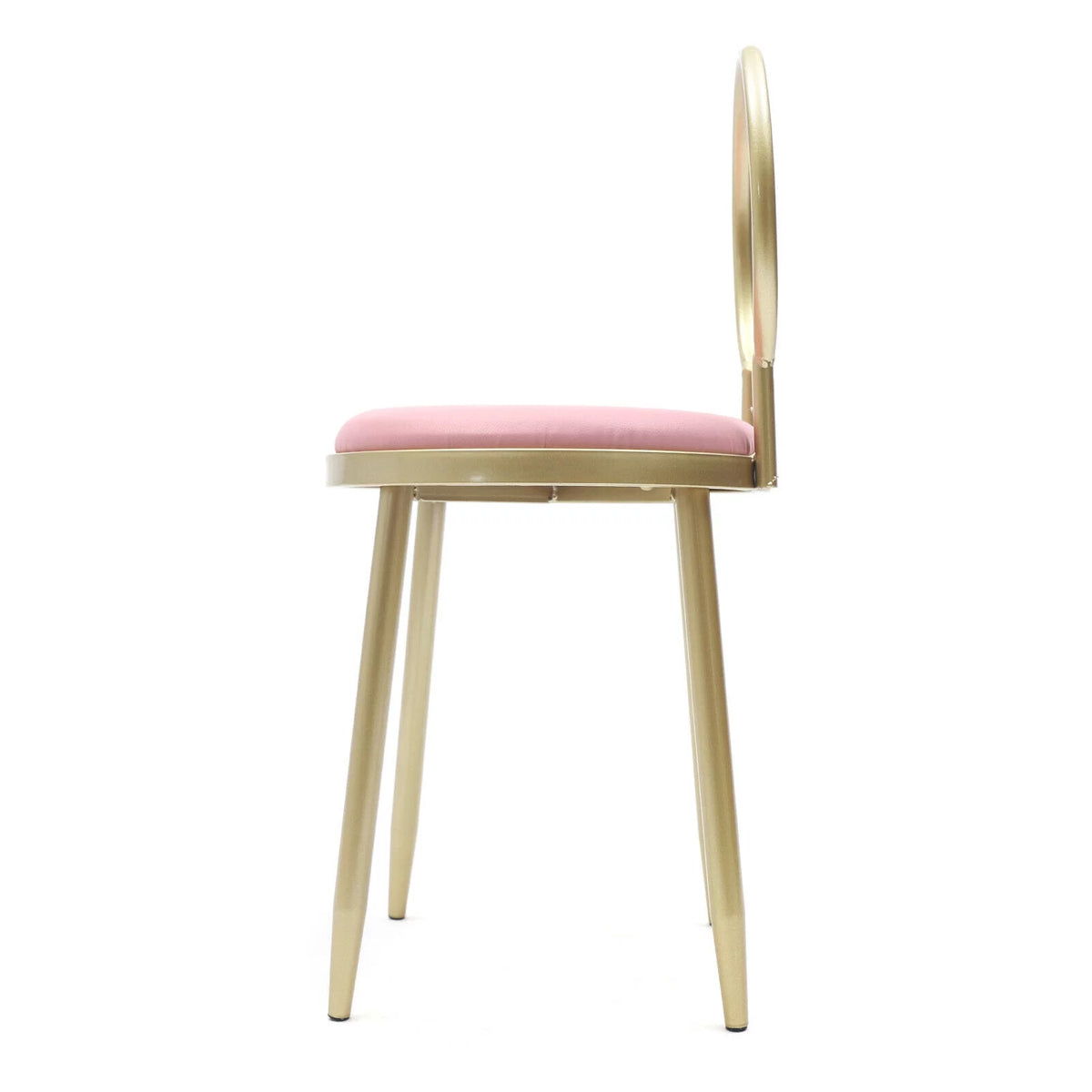 Pink Padded Vanity Chair with Back V2074