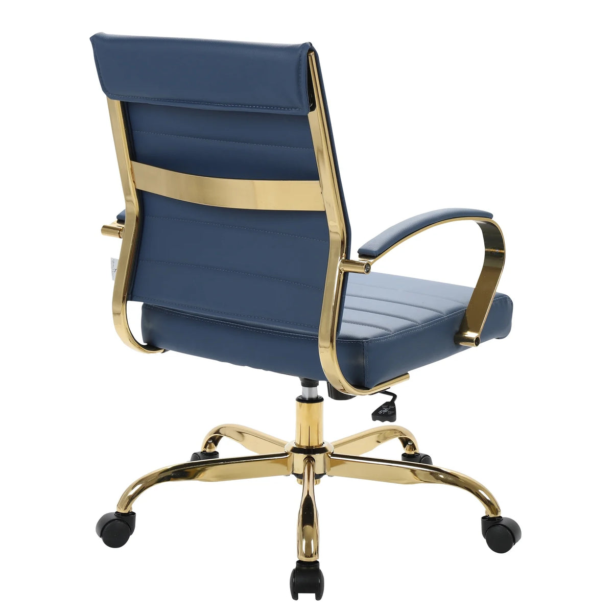 Leather Office Chair With Gold Frame S946115