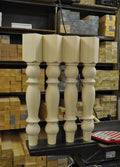 Set of 4 Turned Wood Table Legs X73505