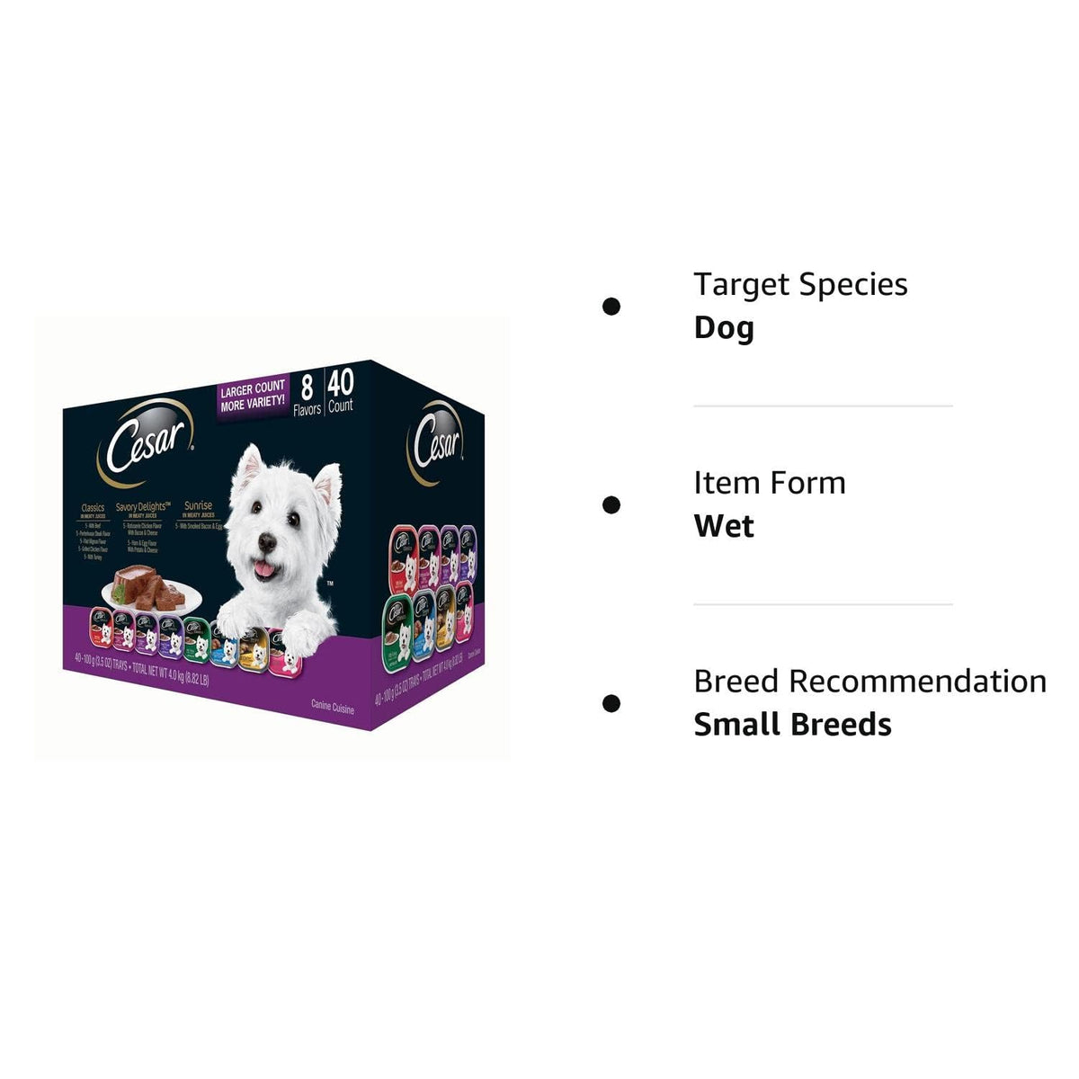 40 ct Wet Dog Food Variety Pack T855