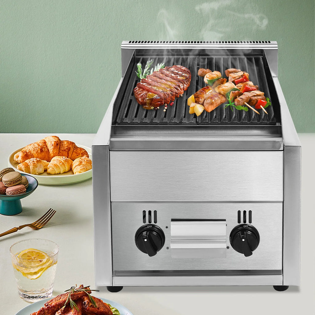 2 Burner Countertop Gas Charbroiler Grill K460754