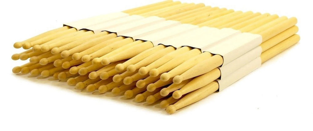 24 Pairs Wood Tip Natural Maple Drumsticks M682463