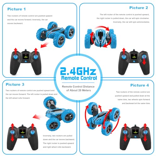 Remote Control Car 2.4GHz 4WD Double Sided 360° Rotating Monster Truck Y176