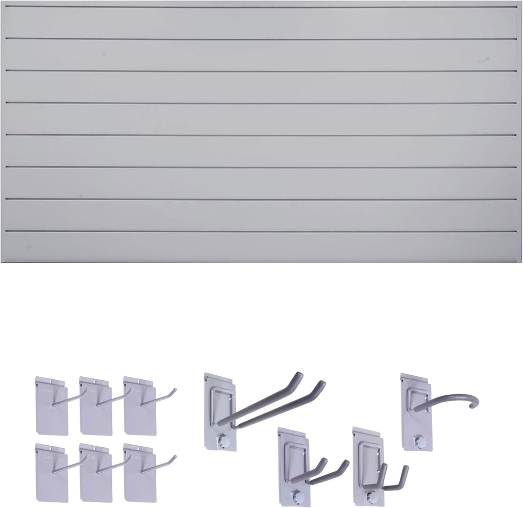 6" Starter Bundle (8x4 ft) with 10-Piece Locking Hook Kit (White) X797354