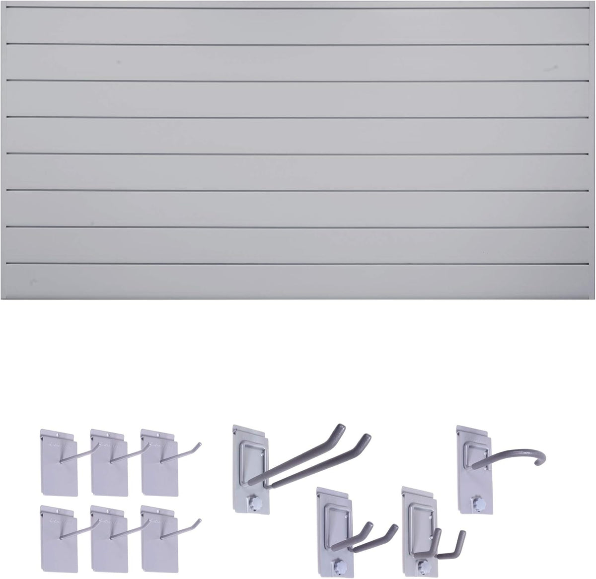 6" Starter Bundle (8x4 ft) with 10-Piece Locking Hook Kit (White) X797354