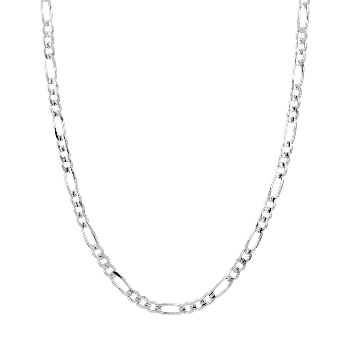 14K White Gold 20" 5.80mm Figaro Chain Necklace U683406