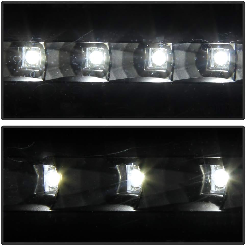Black LED Headlights Replacement Driver + Passenger Side L9590