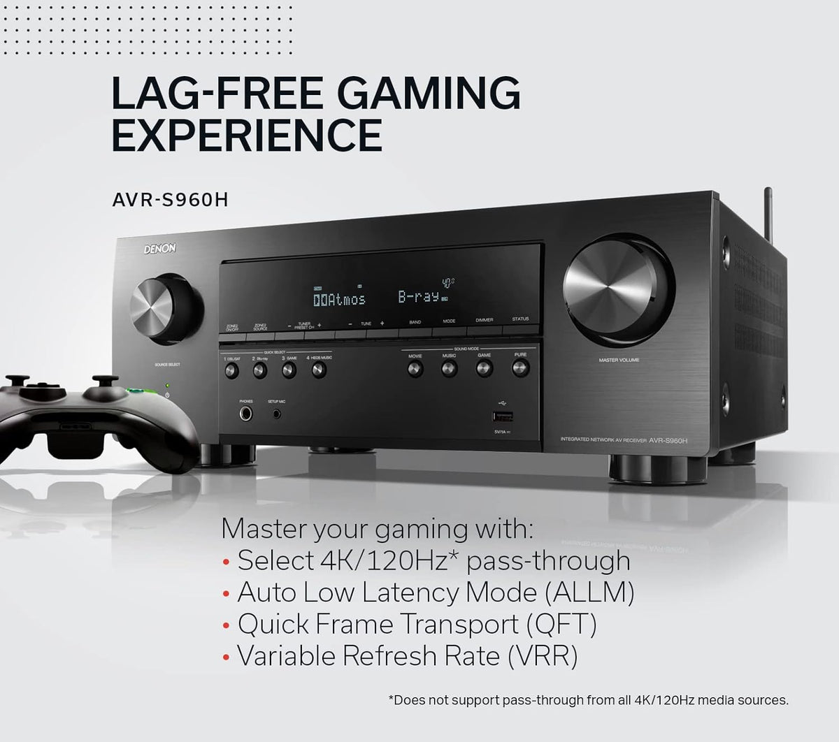 Black 7.2 Channel AV Receiver U704
