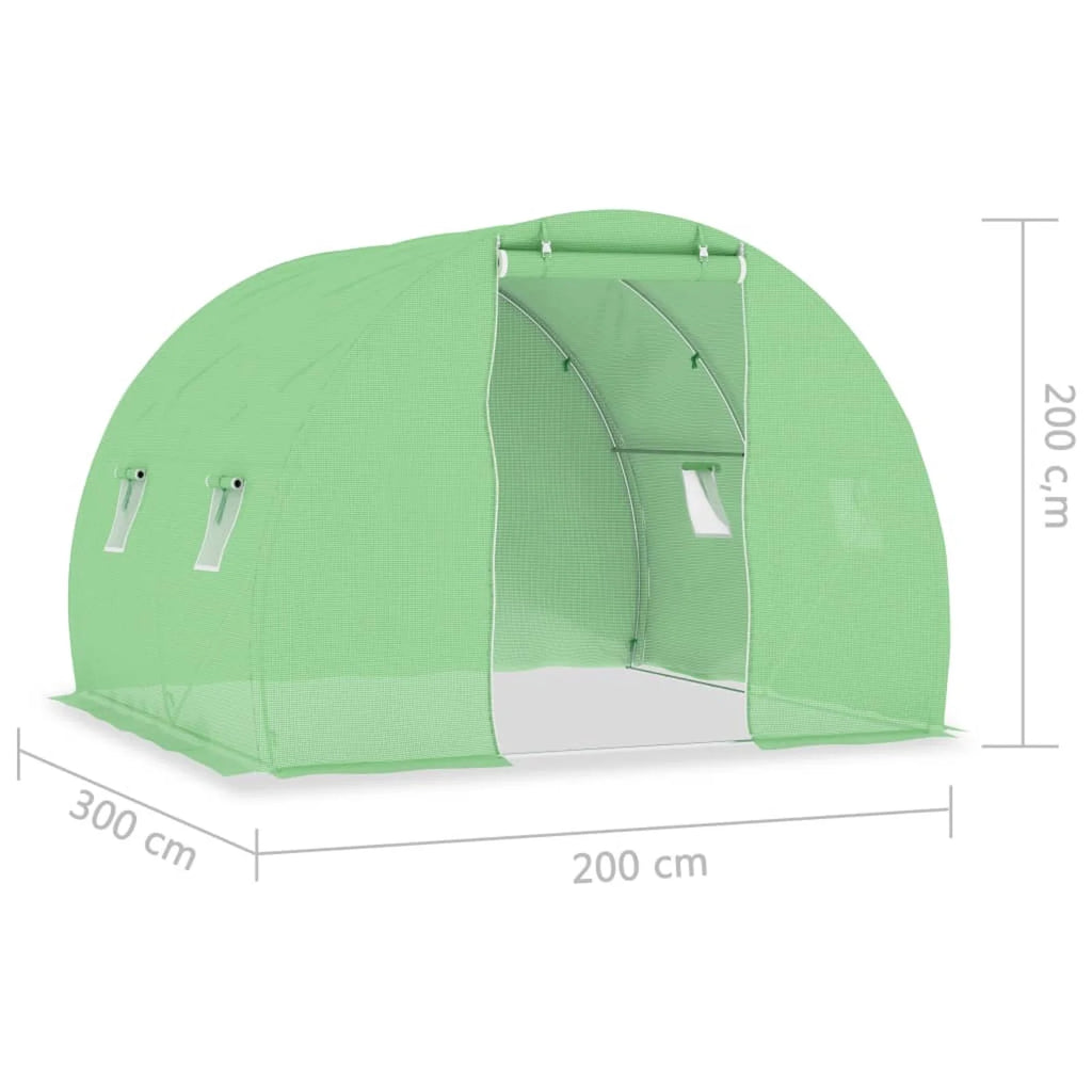 Steel Frame Patio Canopy Tent With Windows And Door T767968