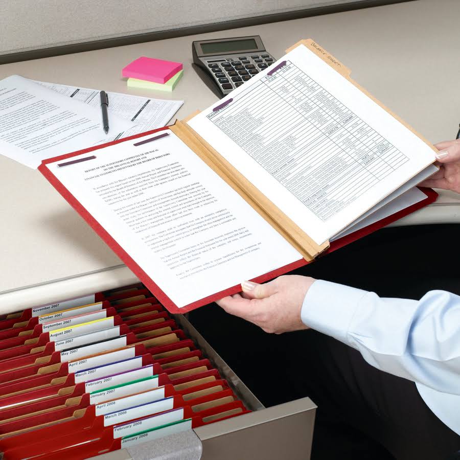 Colored Pressboard Classification Folders with Fastener F447133