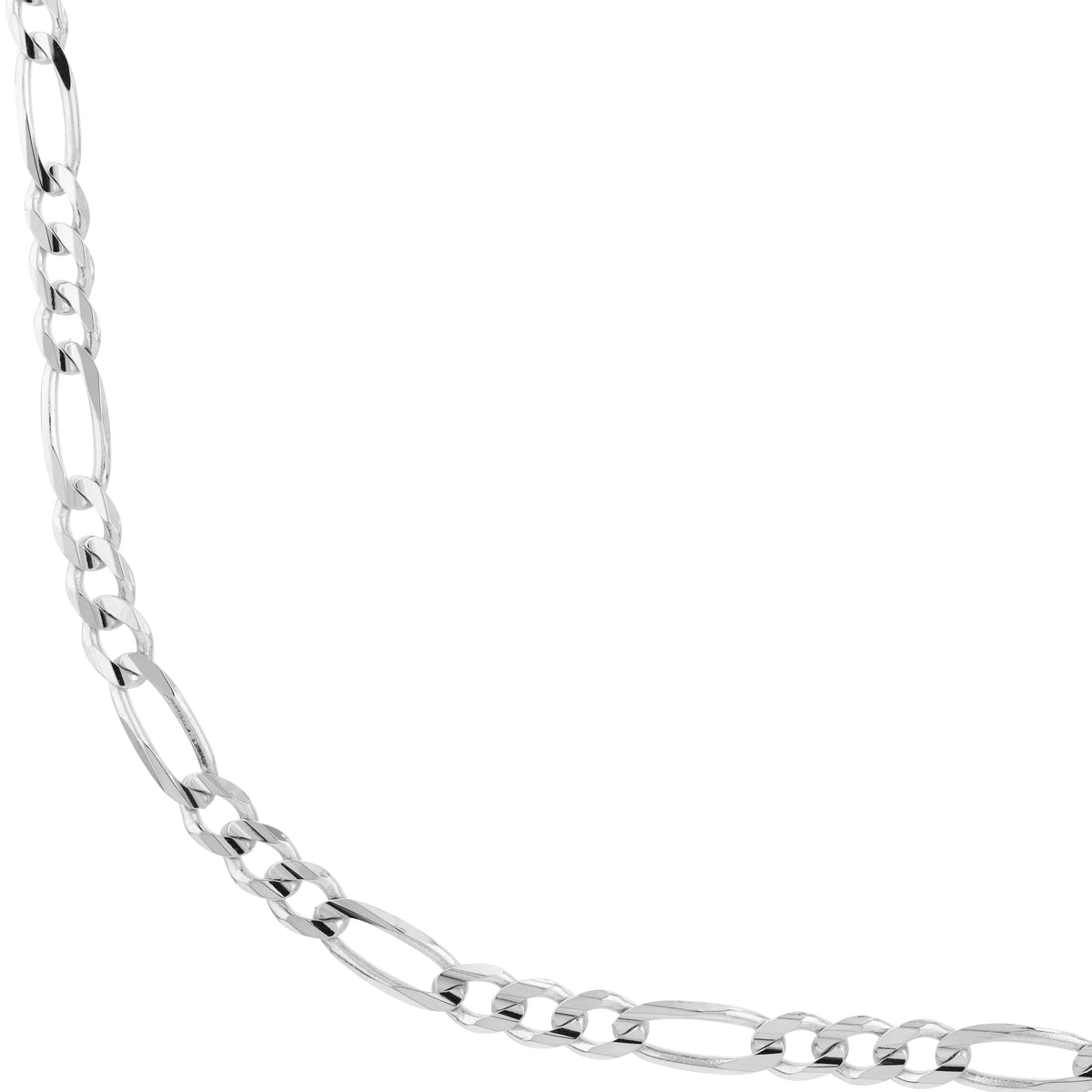 14K White Gold 20" 5.80mm Figaro Chain Necklace U683406