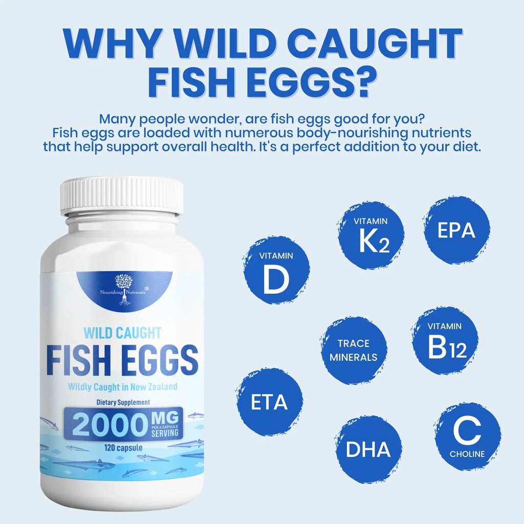 Wild Caught Fish Eggs Omega 3-6-9 120 Capsules T9749