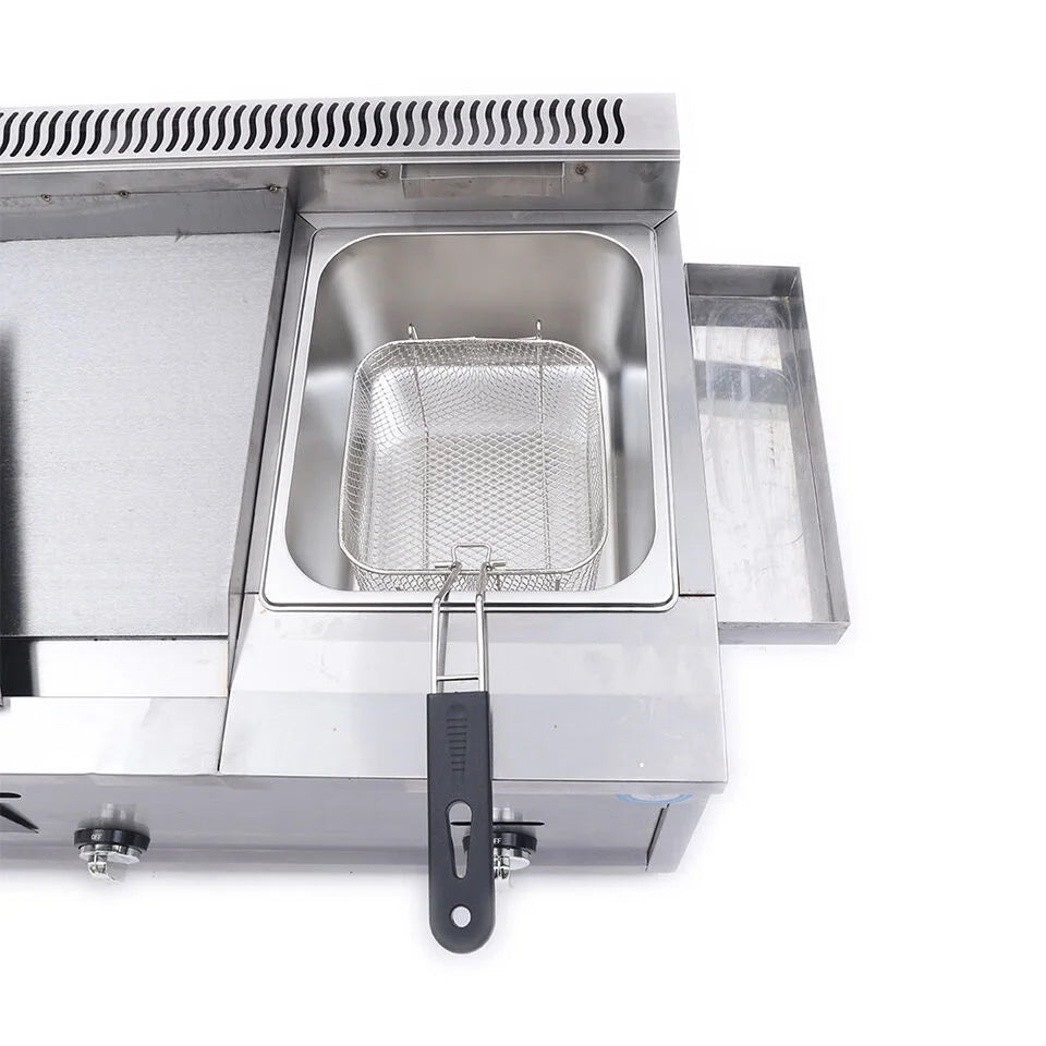 Propane Gas Deep Fryer and Tabletop Griddle 2 Burner R7739