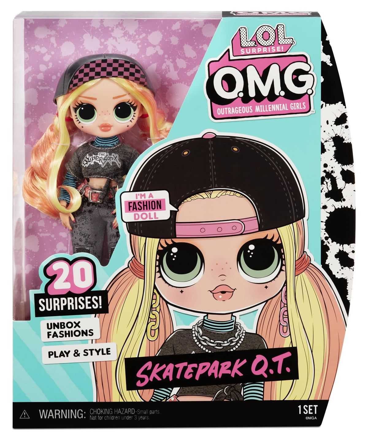 LOL Surprise OMG Skatepark Q.T. Fashion Doll With 20 Surprises S919020