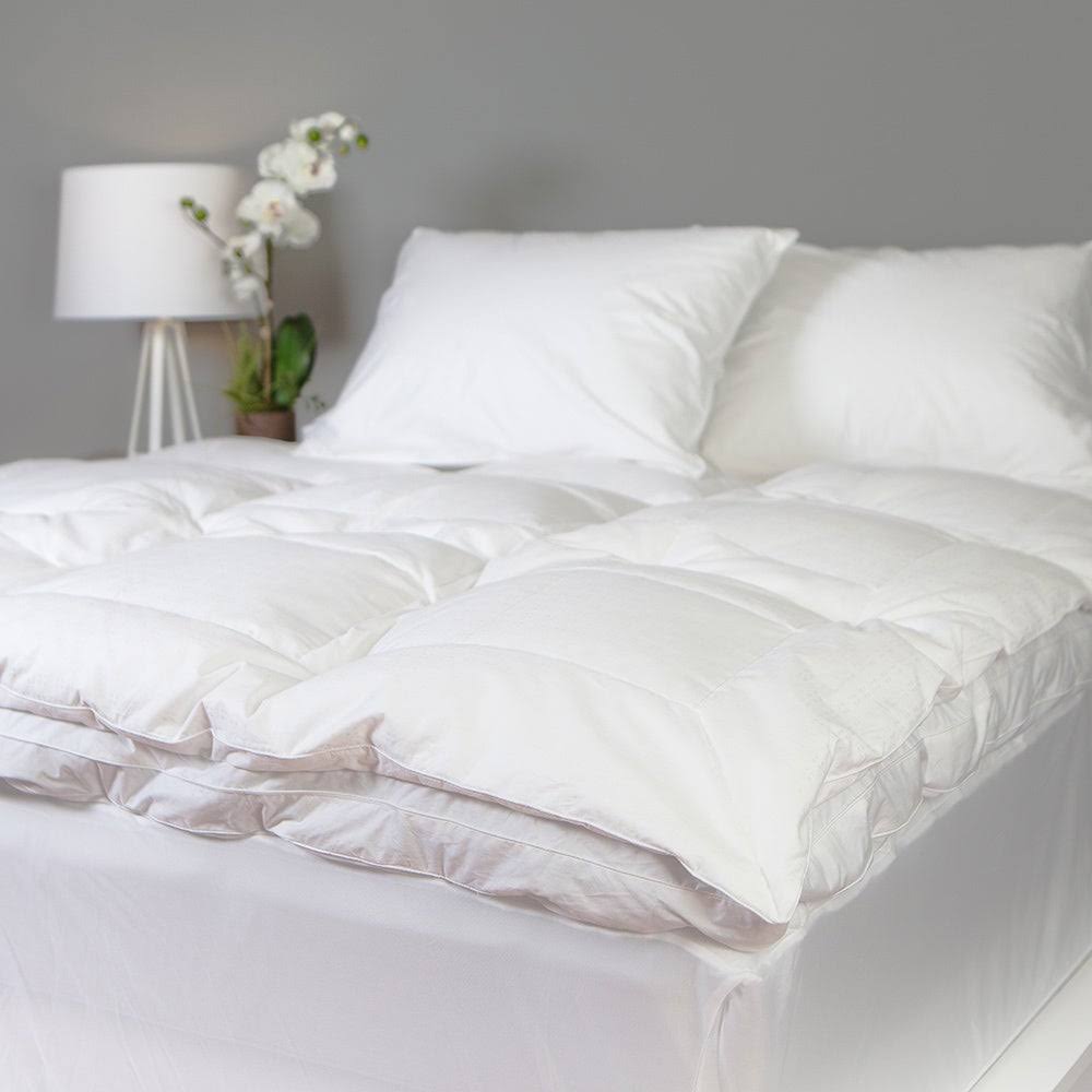 White Cotton Down and Goose Featherbed, Full R94611