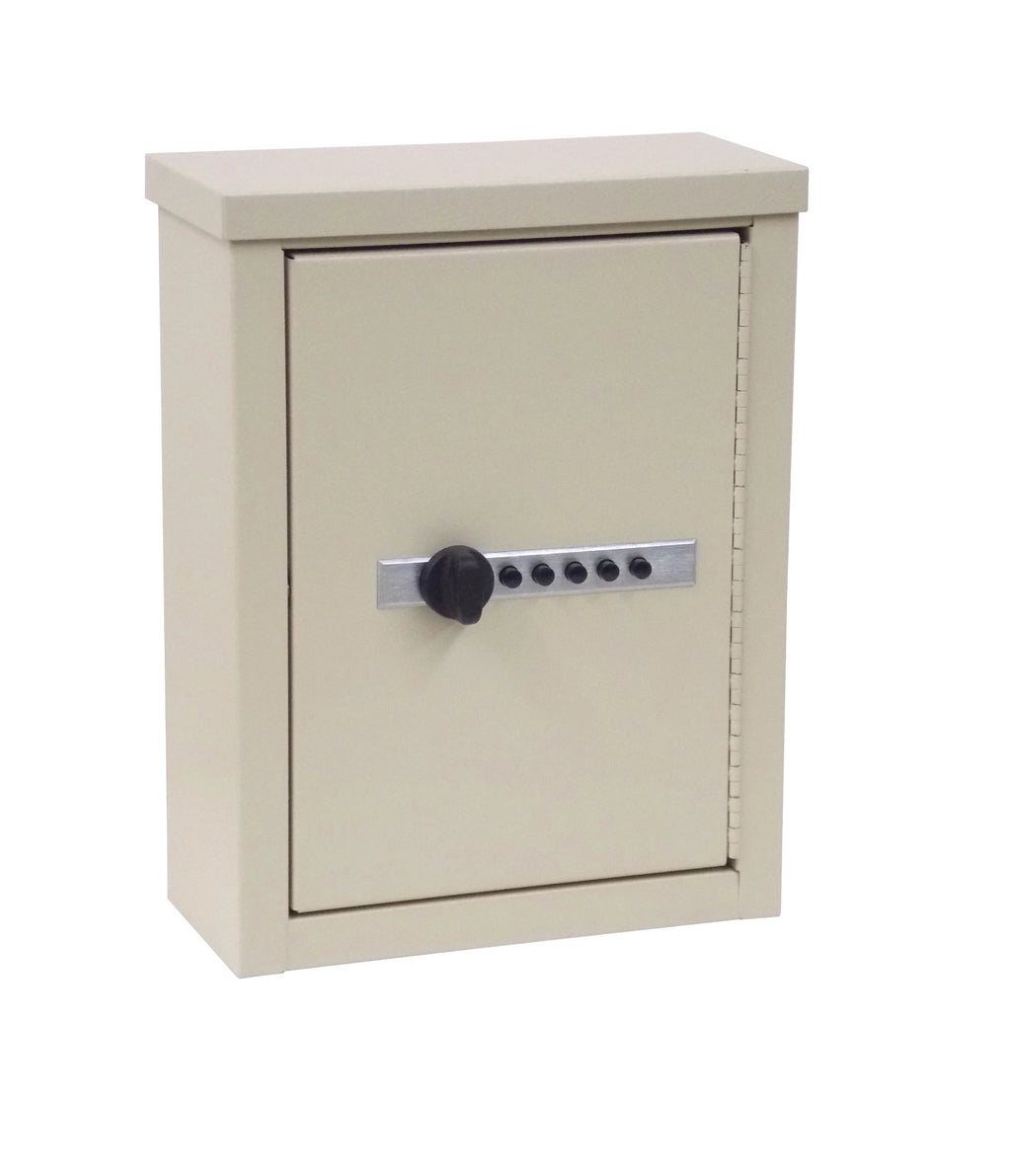 Painted Steel Mini Wall Storage Cabinet with Combo Lock in Beige O826