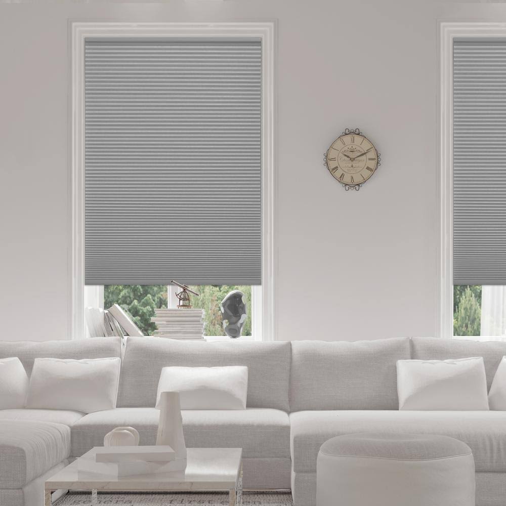 Pewter Cordless Blackout Cellular Shade - 31.75 in. W x 72 in. L W938139