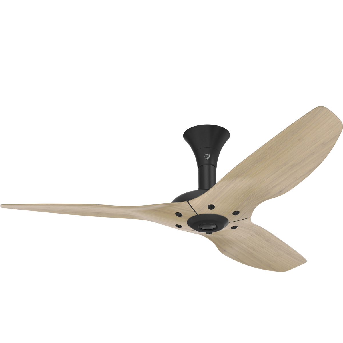 52 Ceiling Fan with Natural Bamboo Blades and Black Finish V301722