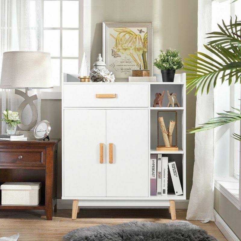 Floor Storage Cabinet Free Standing Cupboard Chest F858