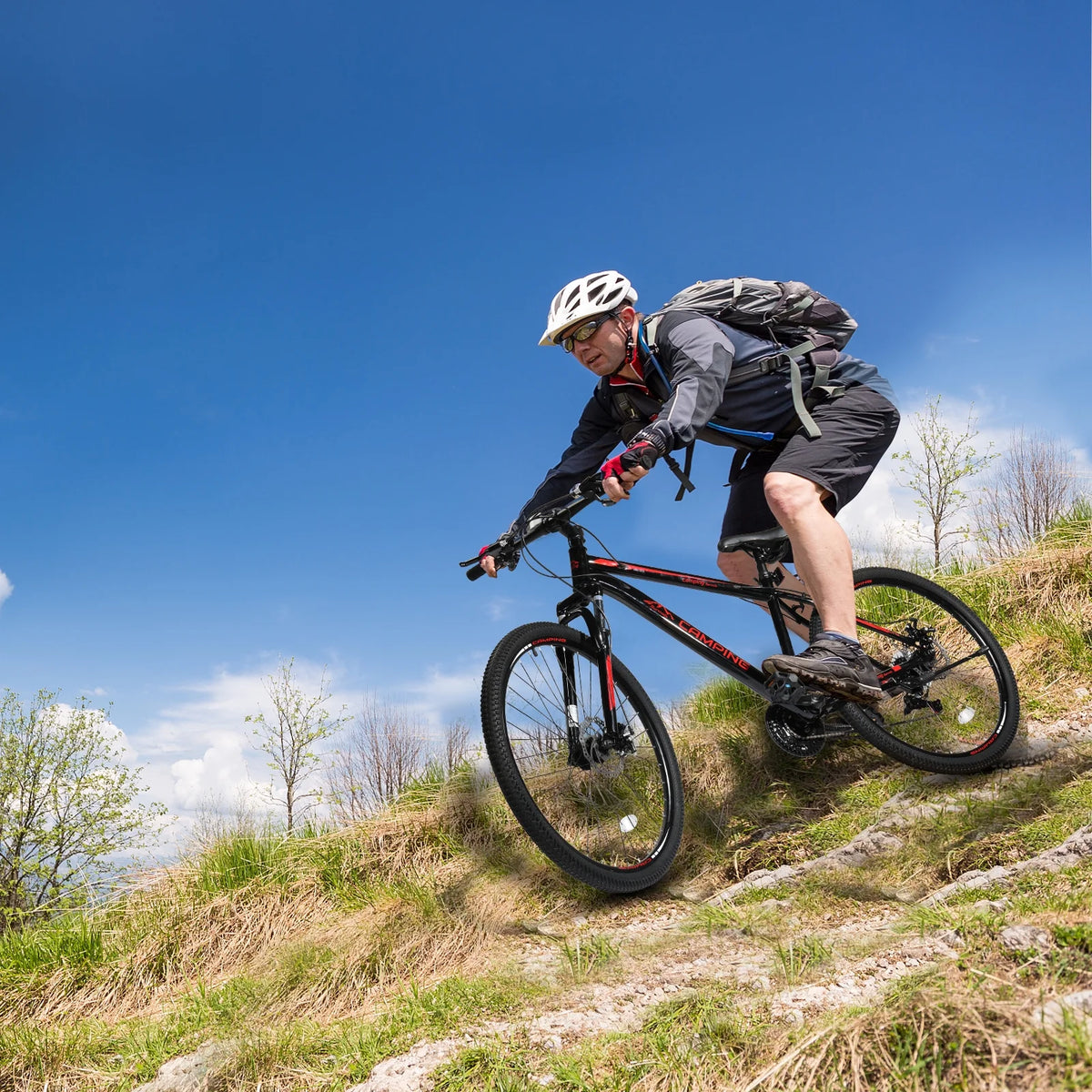 27.5in 21 Speed Mountain Bike with Disc Brakes & Suspension, Black L441367