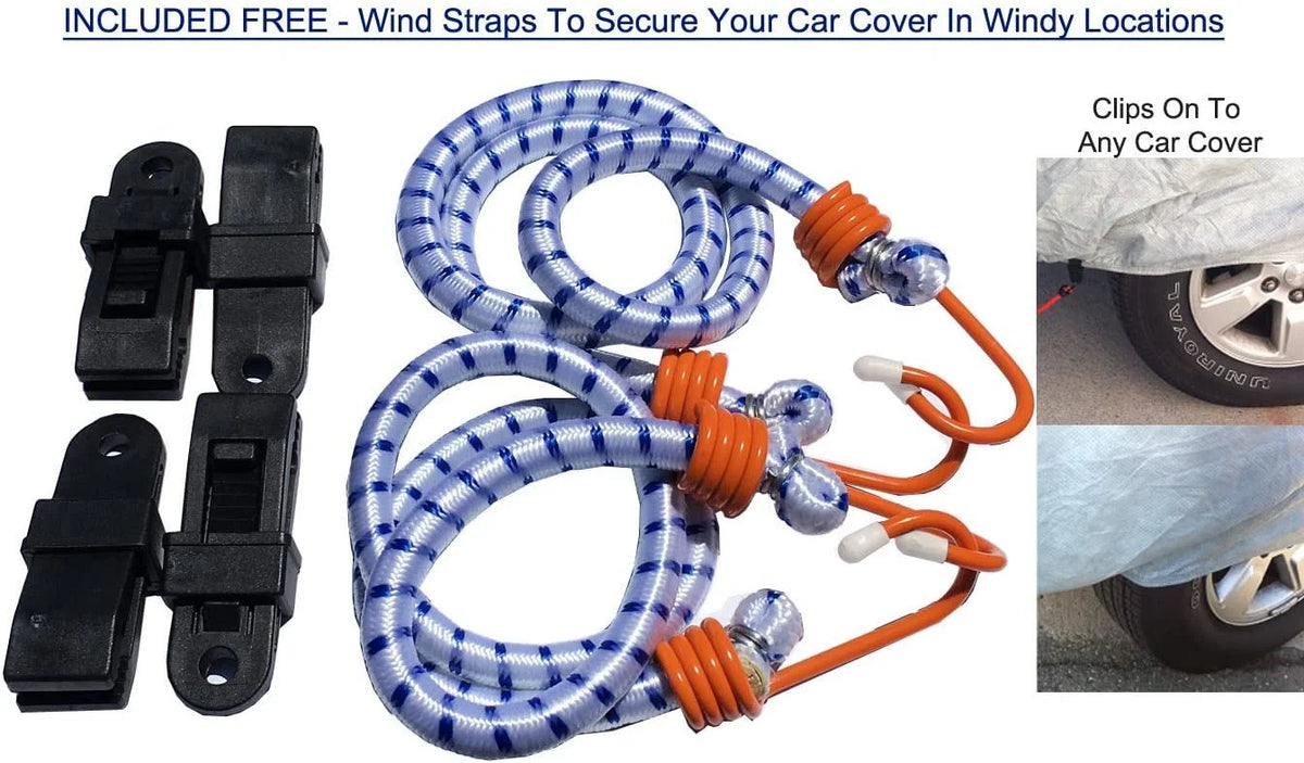 SUV Car Cover 184 inches Long Outdoor with Cable Lock, Bag & Wind Straps Y6835