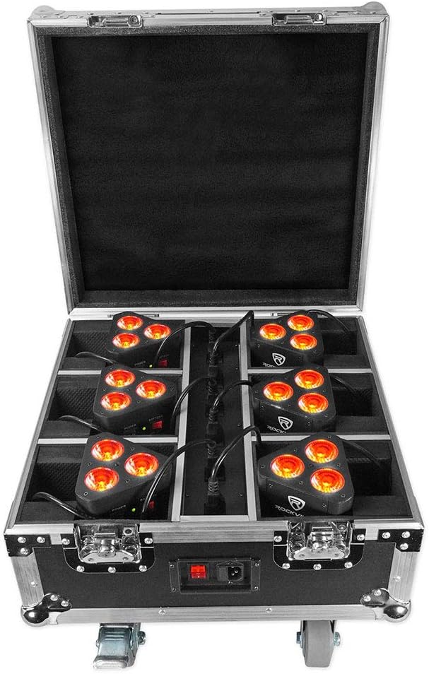 54w RGBWA+UV Rechargeable Battery Wireless DMX Par Light Y705