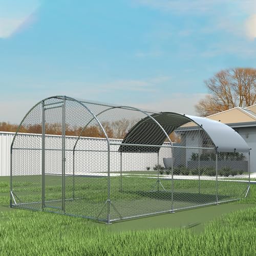 20x10x6.56 FT Metal Chicken Coop with Cover A1745